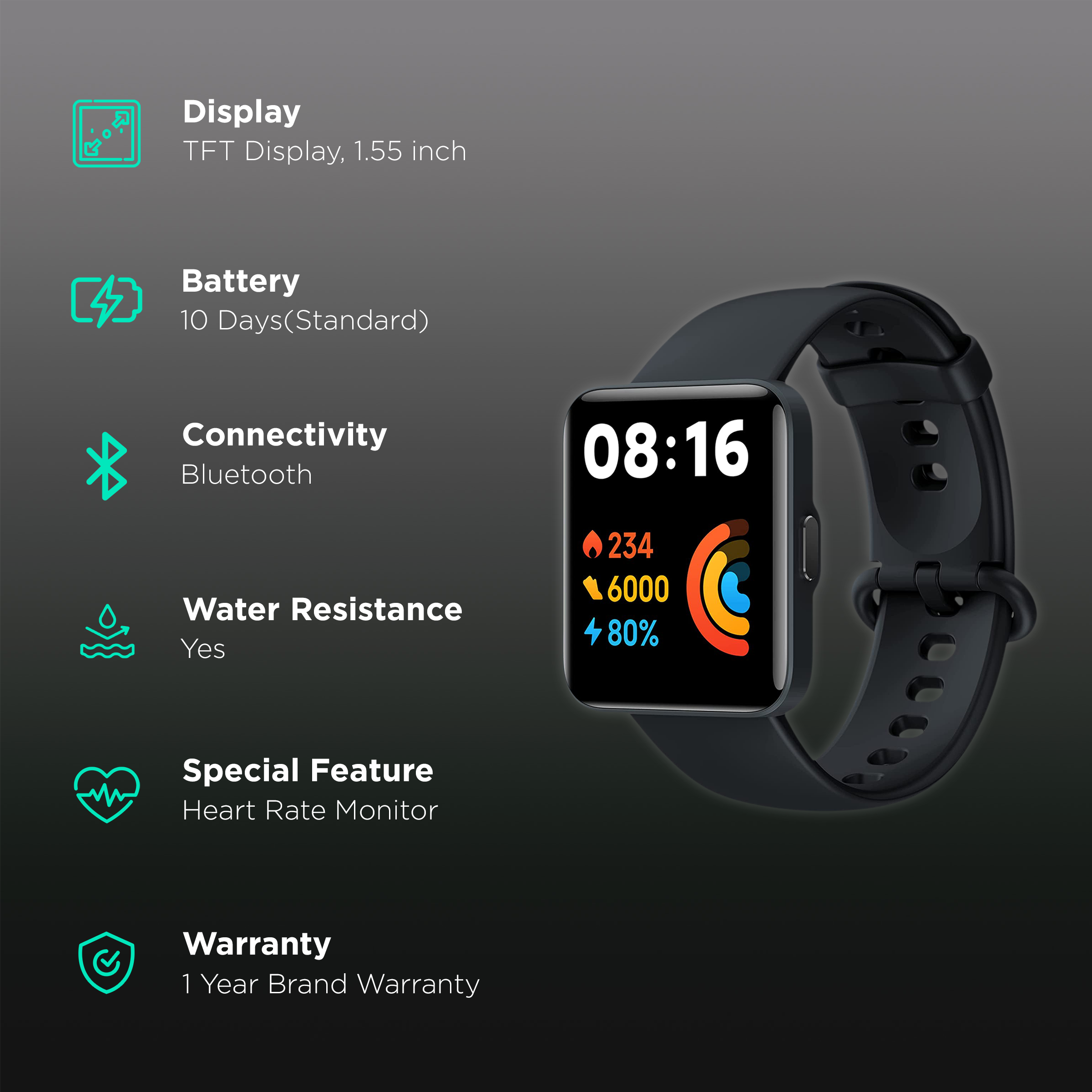 Buy Redmi Watch 2 Lite Smartwatch with Activity Tracker (39.4mm 